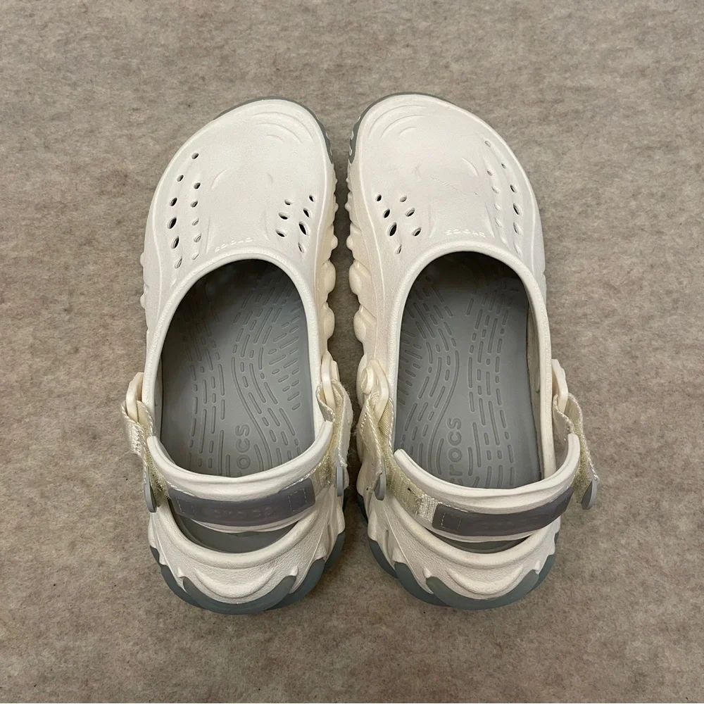 CROCS Echo Icy RO Clogs slip On Comfort White Blue Mens Size 6 Women’s Size 8